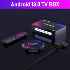 H96 Max 8K Ultra HD Smart TV Box Android 13.0 Media Player with Remote Control, RK3528 Quad-Core, 4GB+32GB, 4GB+32GB