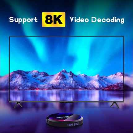 Decodificador de TV inteligente H96 Max 8K Ultra HD con Android 13.0, reproductor multimedia con control remoto, RK3528 de cuatro núcleos, 4 GB + 32 GB, 4 GB + 32 GB