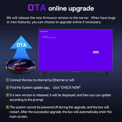 Decodificador de TV inteligente H96 Max 8K Ultra HD con Android 13.0, reproductor multimedia con control remoto, RK3528 de cuatro núcleos, 4 GB + 32 GB, 4 GB + 32 GB