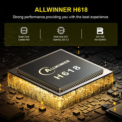 HK1 RBOX-H8S 4K Ultra HD Android 12.0 Smart TV Box with Remote Control, Allwinner H618 Quad-Core, 4GB+64GB, 4GB+64GB