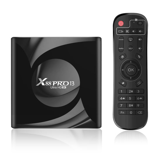 X88 Pro 13 Android 13.0 Smart-TV-Box mit Fernbedienung, RK3528 Quad-Core, 4G+32GB, 4G+32GB