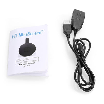 Receptor de pantalla WiFi inalámbrico MiraScreen G2 Airplay Miracast DLNA 1080P HD TV Stick para iPhone, Samsung y otros teléfonos inteligentes Android, G2 2.4GHz