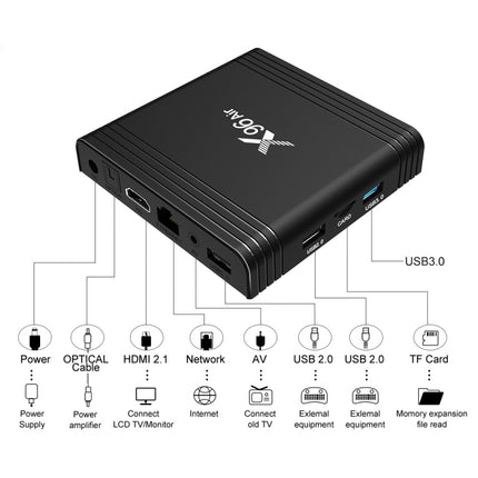 X96 Air 8K Smart TV BOX Android 9.0 Media Player with Remote Control, Quad-core Amlogic S905X3, RAM: 2GB, ROM: 16GB, Dual Band WiFi, AU Plug