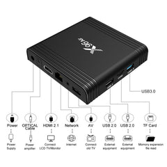 X96 Air 8K Smart TV BOX Android 9.0 Media Player with Remote Control, Quad-core Amlogic S905X3, RAM: 4GB, ROM: 32GB, Dual Band WiFi, Bluetooth, AU Plug, 4GB+32GB