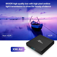 X96 Air 8K Smart TV BOX Android 9.0 Media Player with Remote Control, Quad-core Amlogic S905X3, RAM: 4GB, ROM: 32GB, Dual Band WiFi, Bluetooth, AU Plug, 4GB+32GB