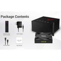 TANIX TX6s 4K Smart TV BOX Android 10 Media Player wtih Remote Control, Quad Core Allwinner H616, RAM: 4GB, ROM: 64GB, 2.4GHz/5GHz WiFi, Bluetooth, AU Plug, 4GB+64GB