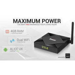 TANIX TX6s 4K Smart TV BOX Android 10 Media Player wtih Remote Control, Quad Core Allwinner H616, RAM: 4GB, ROM: 64GB, 2.4GHz/5GHz WiFi, Bluetooth, AU Plug, 4GB+64GB