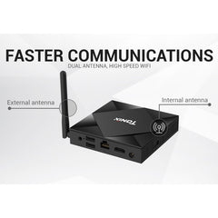 TANIX TX6s 4K Smart TV BOX Android 10 Media Player wtih Remote Control, Quad Core Allwinner H616, RAM: 4GB, ROM: 64GB, 2.4GHz/5GHz WiFi, Bluetooth, AU Plug, 4GB+64GB