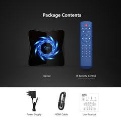 TANIX X96Q Max 4K Smart TV BOX Android 10 Media Player with Remote Control, Quad Core Allwinner H616, RAM: 4GB, ROM: 64GB, 2.4GHz/5GHz WiFi, EU Plug, 4GB+64GB
