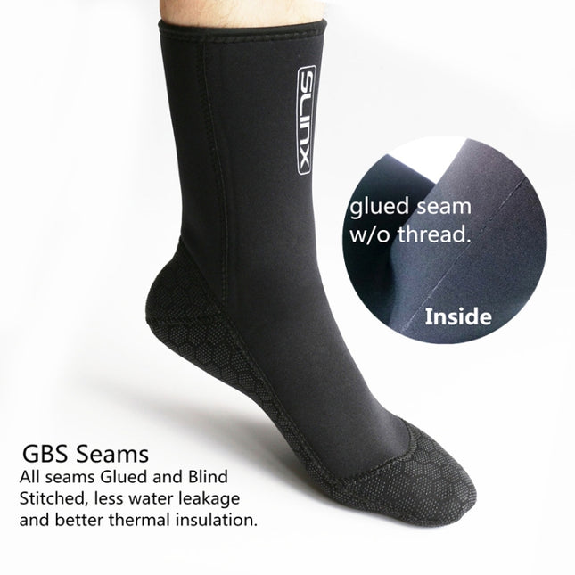 SLINX 1702 3mm Neoprene Non-slip Warm Diving Socks
