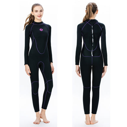 SLINX 1714 3mm Neoprene Super Elastic Warm Long-sleeved Full Body One-piece Wetsuit for Women