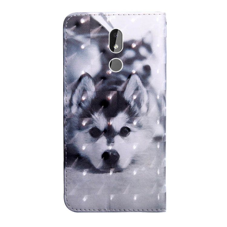 3D Painting Pattern Coloured Drawing Horizontal Flip TPU + PU Leather Case with Holder & Card Slots & Wallet