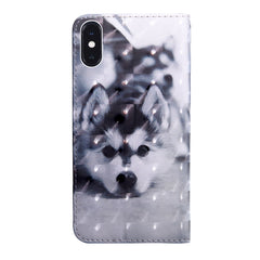 3D Painting Pattern Coloured Drawing Horizontal Flip TPU + PU Leather Case with Holder & Card Slots & Wallet, For iPhone XR