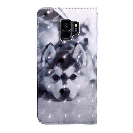 3D Painting Pattern Coloured Drawing Horizontal Flip TPU + PU Leather Case with Holder & Card Slots & Wallet, For Samsung Galaxy S9+