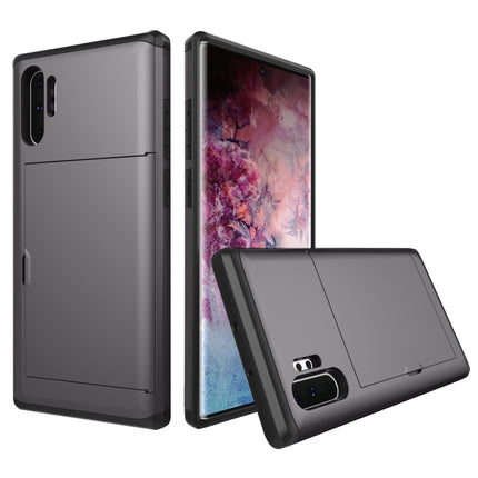 Shockproof Rugged Armor Protective Case with Card Slot, For Galaxy Note 10, For Galaxy Note 10 Pro