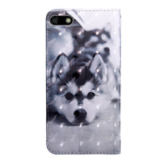 3D Painting Pattern Coloured Drawing Horizontal Flip TPU + PU Leather Case with Holder & Card Slots & Wallet
