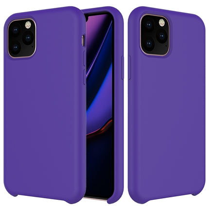 Funda de silicona líquida a prueba de golpes de color sólido para iPhone 11