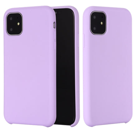 Funda de silicona líquida a prueba de golpes de color sólido para iPhone 11