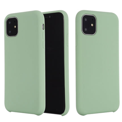 Funda de silicona líquida a prueba de golpes de color sólido para iPhone 11