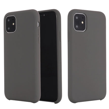 Funda de silicona líquida a prueba de golpes de color sólido para iPhone 11