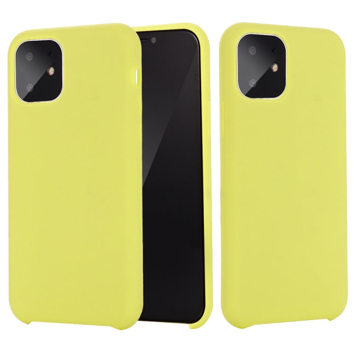Funda de silicona líquida a prueba de golpes de color sólido para iPhone 11