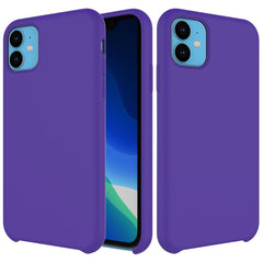 Solid Color Liquid Silicone Shockproof Case, For iPhone 11