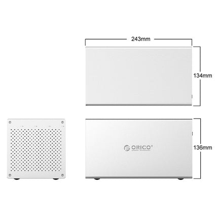 ORICO Honeycomb Series WS400C3 SATA 3.5 inch 40TB USB-C / Type-C 4 Bays Aluminum Alloy HDD / SSD Enclosure
