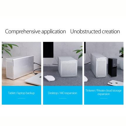 ORICO Honeycomb Series WS400C3 SATA 3.5 inch 40TB USB-C / Type-C 4 Bays Aluminum Alloy HDD / SSD Enclosure