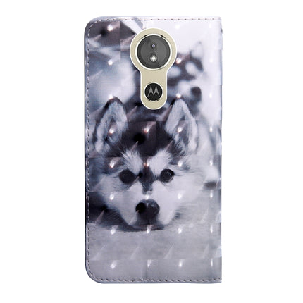 3D Painting Pattern Coloured Drawing Horizontal Flip TPU + PU Leather Case with Holder & Card Slots & Wallet, For Motorola E5 Play, For Motorola E5 Play Go