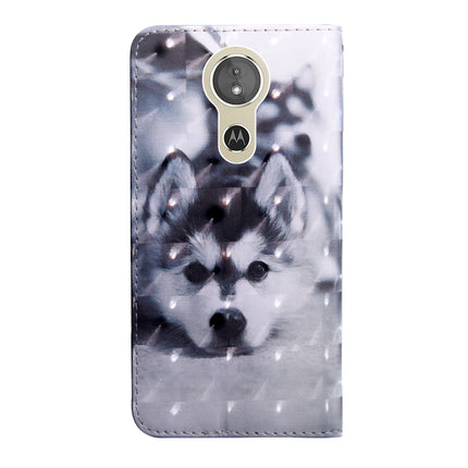 3D Painting Pattern Coloured Drawing Horizontal Flip TPU + PU Leather Case with Holder & Card Slots & Wallet, For Motorola E5 Plus, For Motorola E5