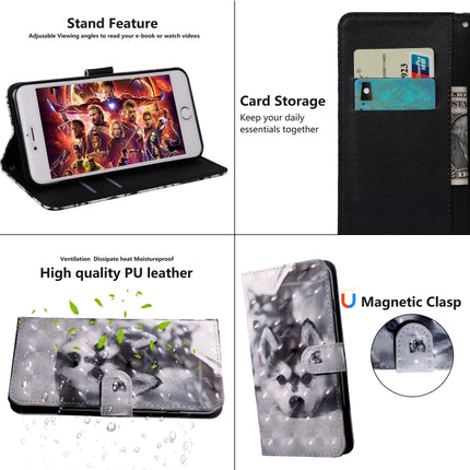 3D Painting Pattern Coloured Drawing Horizontal Flip TPU + PU Leather Case with Holder & Card Slots & Wallet, For Motorola G6