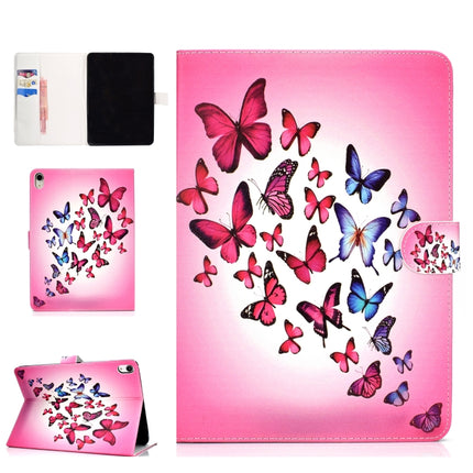 Colored Pattern Drawing Horizontal Flip PU Leather Case with Three-folding Holder & Sleep / Wake-up Function, For iPad 5 / 6 / 7 / 8, For iPad Pro 11, Ffor iPad Pro 11