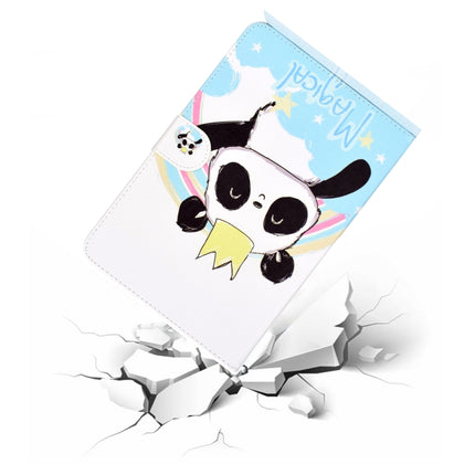 Estuche de cuero PU con tapa horizontal con dibujo de patrón de colores, soporte plegable en tres posiciones y función de suspensión/activación, para Mini 1/2/3/4