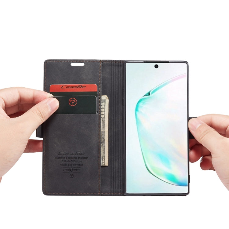 CaseMe-013 Multifunctional Horizontal Flip Leather Case with Card Slot & Holder, For Galaxy Note 10