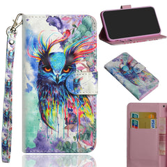 3D Painting Pattern Horizontal Flip TPU + PU Leather Case with Holder & Card Slots & Wallet, For iPhone XS Max