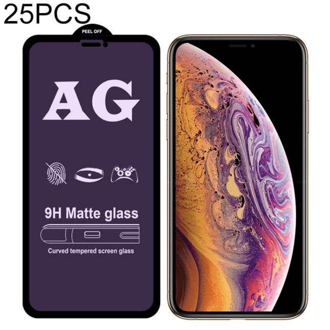 25 PCS AG Mattes Anti-Blaulicht-Vollschutzglas, für iPhone 6 &amp; 6s, für iPhone 6 Plus &amp; 6s Plus, für iPhone 8 &amp; 7, für iPhone 8 Plus &amp; 7 Plus, für iPhone XS / X, für iPhone XR, für iPhone XS Max, für OnePlus 6T, für OnePlus 7, für OnePlus 6