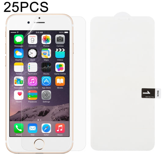 25 Stück weicher Hydrogelfilm, vollständiger Frontschutz mit Alkoholwatte + Rubbelkarte für iPhone 6/7/8 (25 Stück), iPhone 6 Plus (25 Stück), iPhone 7 Plus/8 Plus (25 Stück), iPhone X/XS (25 Stück), iPhone XR (25 Stück), iPhone XS Max