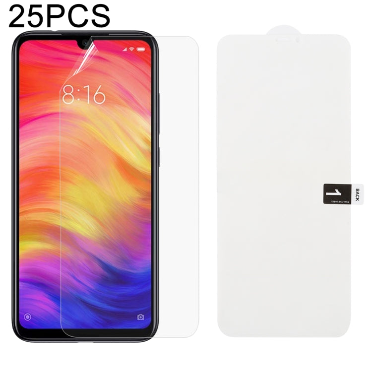 25 Stück weicher Hydrogelfilm, vollständiger Frontschutz mit Alkoholwatte + Rubbelkarte für iPhone 6/7/8 (25 Stück), iPhone 6 Plus (25 Stück), iPhone 7 Plus/8 Plus (25 Stück), iPhone X/XS (25 Stück), iPhone XR (25 Stück), iPhone XS Max