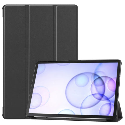 Custer Texture Horizontal Flip Leather Case with Three-folding Holder & Sleep / Wake-up Function, For Galaxy Tab S6