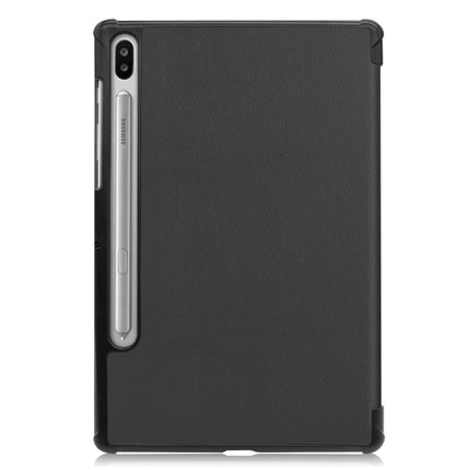 Custer Texture Horizontal Flip Leather Case with Three-folding Holder & Sleep / Wake-up Function, For Galaxy Tab S6