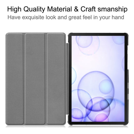Custer Texture Horizontal Flip Leather Case with Three-folding Holder & Sleep / Wake-up Function, For Galaxy Tab S6