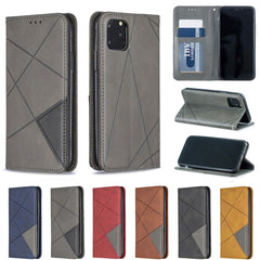 Rhombus Texture Horizontal Flip Magnetic Leather Case with Holder & Card Slots & Wallet, For iPhone 11 Pro, For iPhone 11 Pro Max, For iPhone 11, For iPhone XS / X