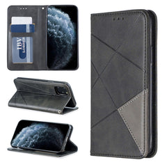 Rhombus Texture Horizontal Flip Magnetic Leather Case with Holder & Card Slots & Wallet, For iPhone 11 Pro, For iPhone 11 Pro Max, For iPhone 11, For iPhone XS / X