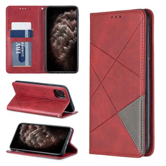 Rhombus Texture Horizontal Flip Magnetic Leather Case with Holder & Card Slots & Wallet, For iPhone 11 Pro, For iPhone 11 Pro Max, For iPhone 11, For iPhone XS / X
