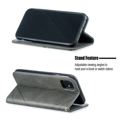 Rhombus Texture Horizontal Flip Magnetic Leather Case with Holder & Card Slots & Wallet, For iPhone 11