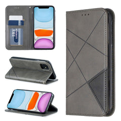 Rhombus Texture Horizontal Flip Magnetic Leather Case with Holder & Card Slots & Wallet, For iPhone 11 Pro, For iPhone 11 Pro Max, For iPhone 11, For iPhone XS / X