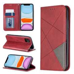 Rhombus Texture Horizontal Flip Magnetic Leather Case with Holder & Card Slots & Wallet, For iPhone 11 Pro, For iPhone 11 Pro Max, For iPhone 11, For iPhone XS / X, For iPhone XS Max