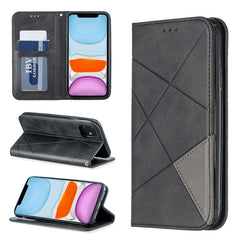 Rhombus Texture Horizontal Flip Magnetic Leather Case with Holder & Card Slots & Wallet, For iPhone 11 Pro, For iPhone 11 Pro Max, For iPhone 11, For iPhone XS / X