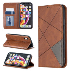 Rhombus Texture Horizontal Flip Magnetic Leather Case with Holder & Card Slots & Wallet, For iPhone XR, For iPhone 8 Plus & 7 Plus, For iPhone SE 2020 & 8 & 7, For iPhone 6 Plus & 6s Plus, For iPhone 6 & 6s