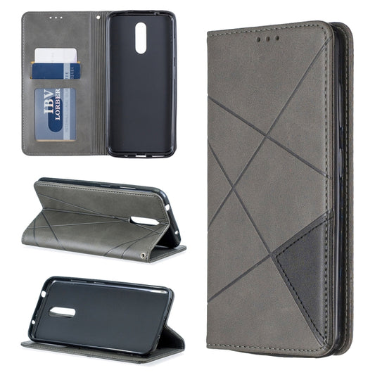 Rhombus Texture Horizontal Flip Magnetic Leather Case with Holder & Card Slots & Wallet, For Nokia 3.2, For Nokia 2.2